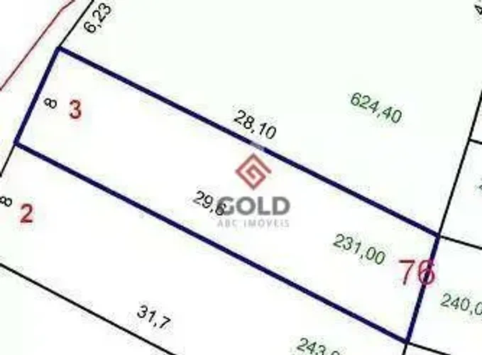 Terreno à venda, 250 m² por R$ 390.000,00 - Utinga - Santo André/SP
