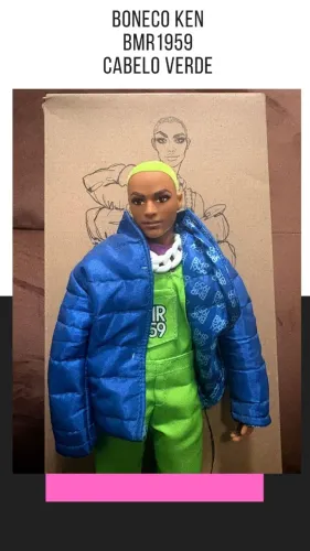 BONECO KEN BMR CABELO VERDE