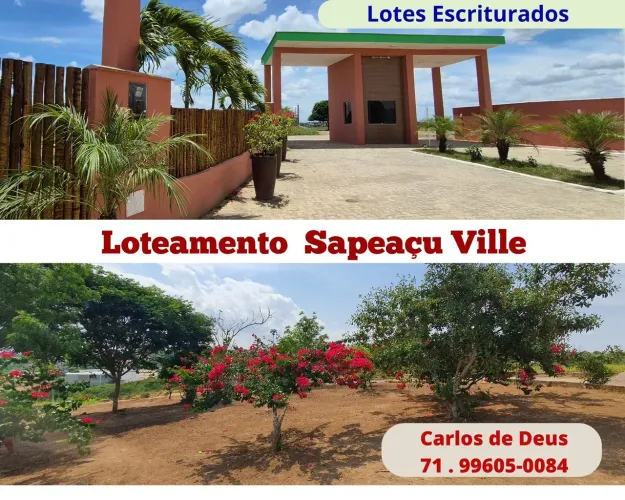 Loteamento em Sapeaçu, frente Rodoviária, Infraestrutura, lotes a partir de 300 m²