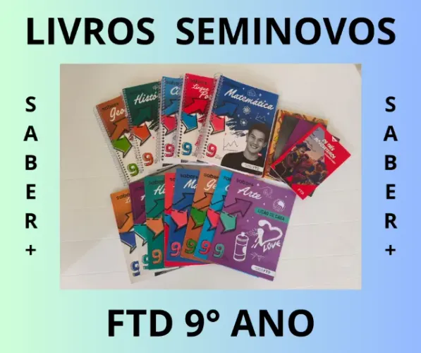 Kit de Livros seminovos 9° ano FTD (Saber +) 