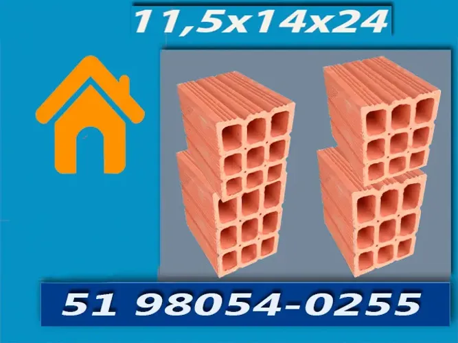 Tijolos 9 Furos 11,5x14x24