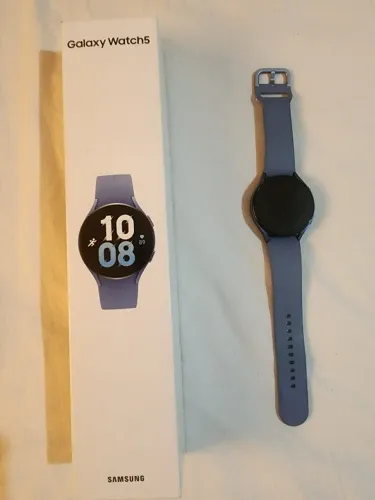 Relógio Galaxy Watch 5 Bt 44MM - Azul - Samsung, com NF e pouquíssimo tempo de uso.