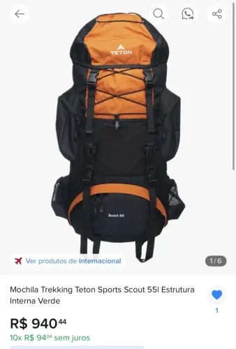 VENDE-SE MOCHILA CARGUEIRA