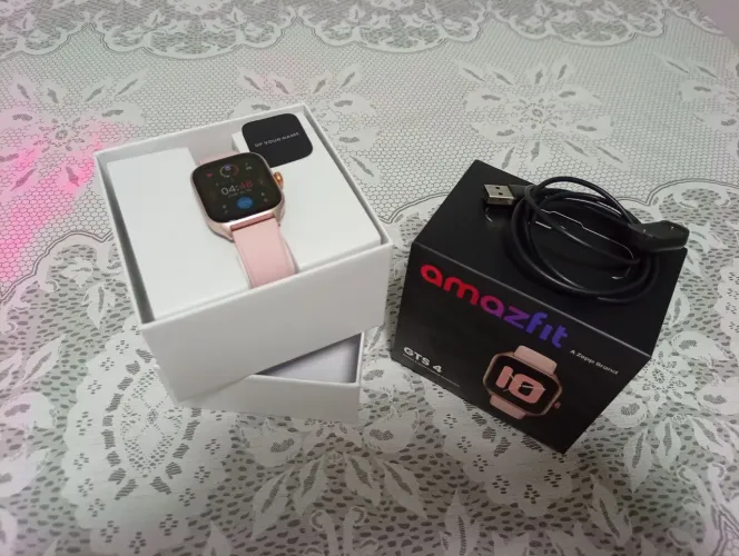 Smartwatch Amazfit GTS 4 Rosa Original - Semi Novo