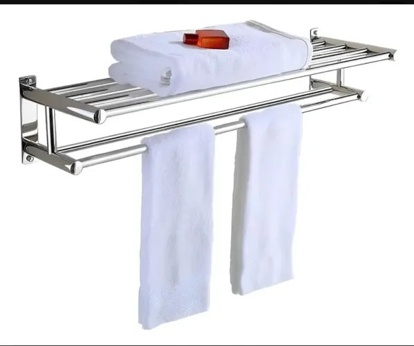 Suporte toalha duplo para banheiro