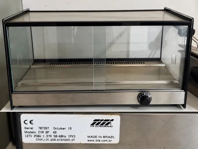 ESTUFA VITRINE AQUECIDA TITA