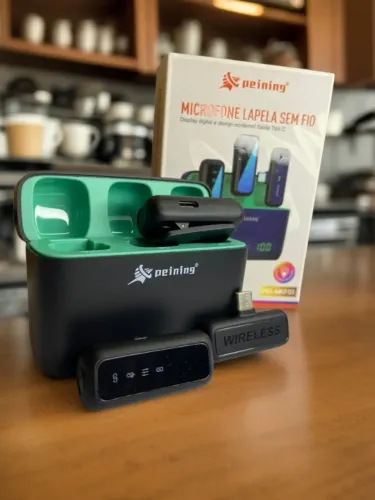 Microfone de Lapela Duplo sem Fio PEI-MKF01 Peining an6