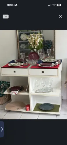 Balcão expositor com 2 gavetas