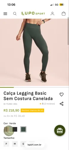 Vendo Legging Lupo NUNCA USADA