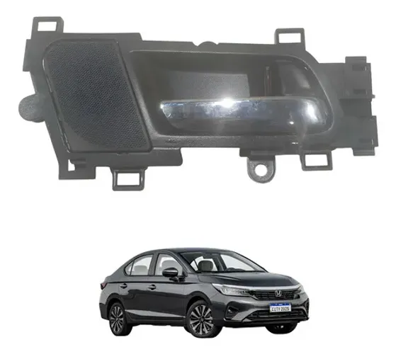 Maçaneta Interna Porta Traseira Direita Honda City 2024 2025 Preto Traseira