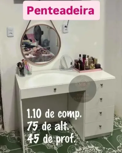 Penteadeira nova 100% MDF branco 