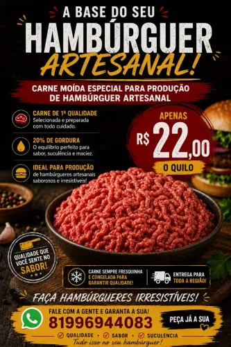 Carne moída para hamburgue