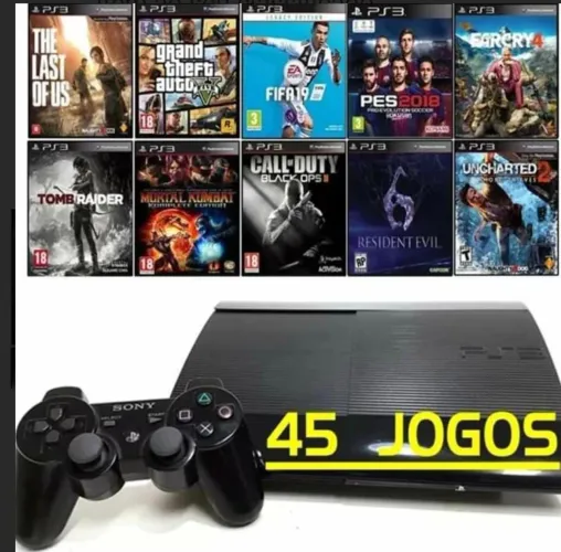 Ps3 com vários jogos