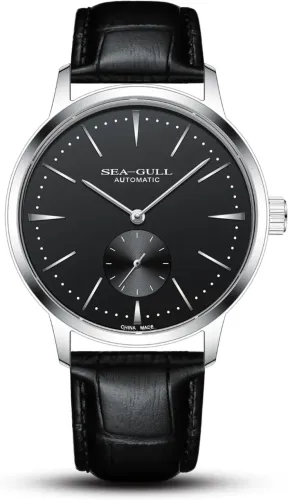 Sea-Gull 6075 relógio automático bahuaus preto (não é pagani, nem san martin)