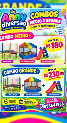 Pula pula piscina de bolinha escorregador ?