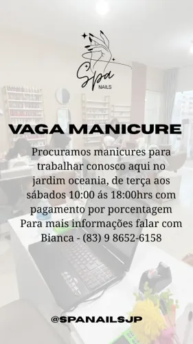 VAGA MANICURE SALÃO