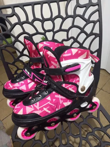 PATINS INLINE DM RADICAL ROSA AJUSTÁVEL