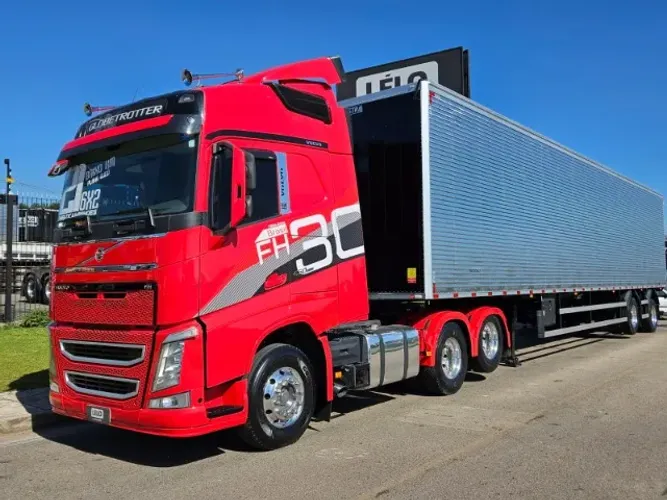 Volvo FH 460 6x2 Globetrotter Ano 21 Plano Ouro + Baú 2 Eixos Nostra 0km 30 plt com pneus