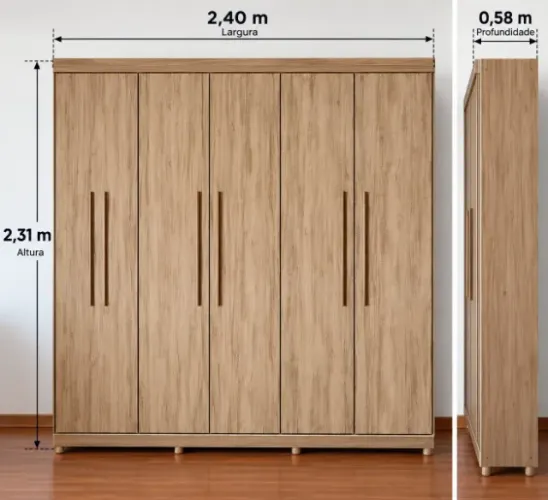 GUARDA ROUPA 6 PORTAS