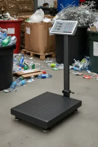 Balança de 400kg plataforma 40x50 para ferro velho reciclagem ferro velhos 