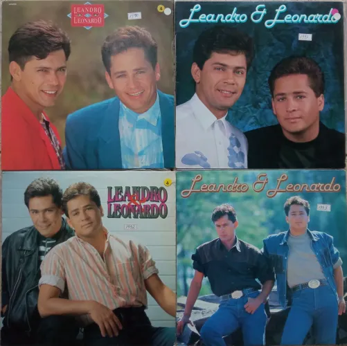 Disco de vinil sertanejo, Leandro e Leonardo álbuns 1991, 92, 93 e 94 em ótimo estado.