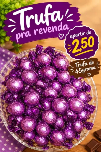 Trufas e salada de frutas gourmet 