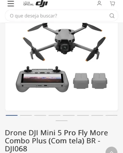 DRONE Dji mini 5 pro kit fly more combo plus c/ lentes extras