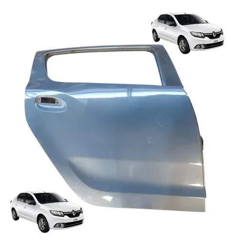Porta Traseira Direita Sandero Logan 1.6 8v 2015 A 2017 Traseira Direita Cinza