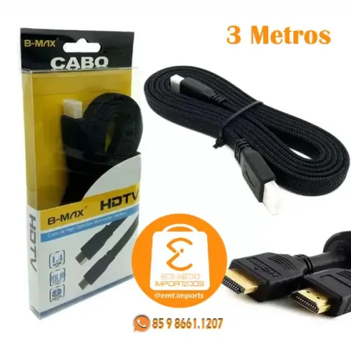Cabo HDMI 3 Metros 1.4v B-Max BM8673