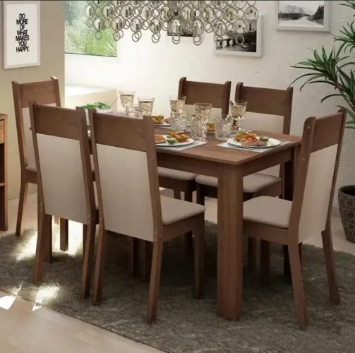 Mesa de jantar de 6 cadeiras