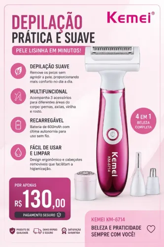 Kit depilação feminino