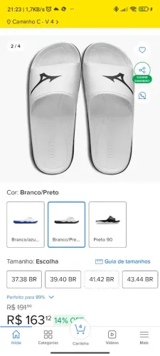 Mizuno, chinelo 