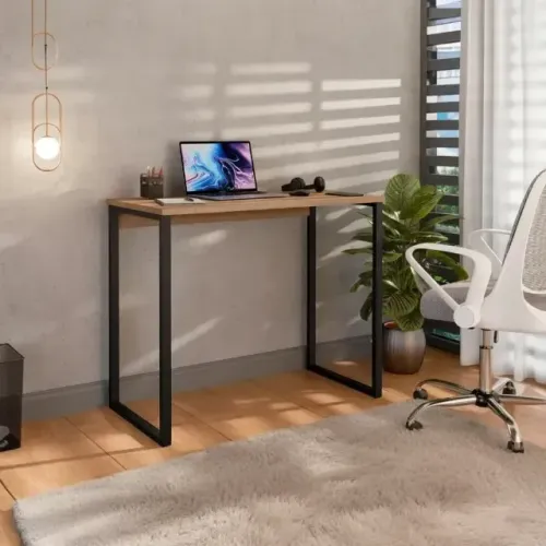Escrivaninha Industrial Mesa PC Home Office 120x60cm Novo MDF