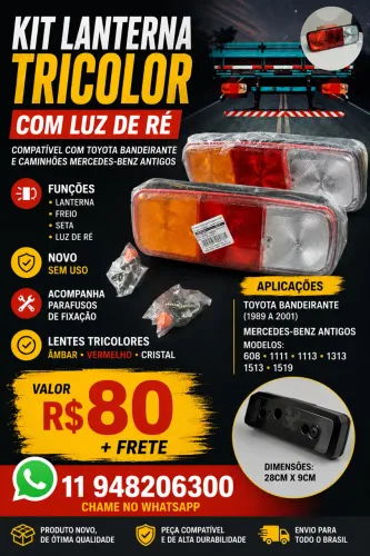 Kit Lanterna Traseira Tricolor GF