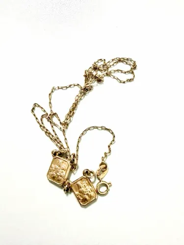 Escapulário de ouro 18k - 43cm - 2gramas