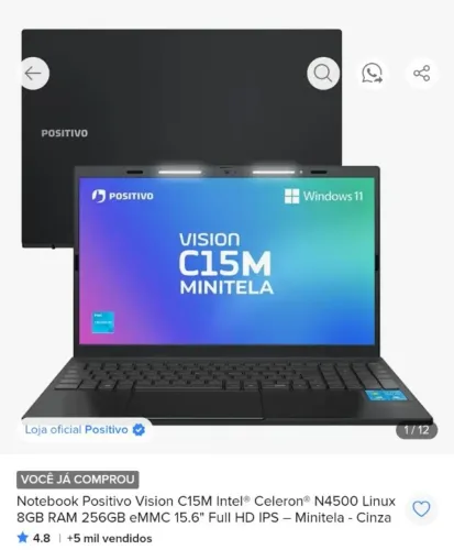 Notebook Positivo