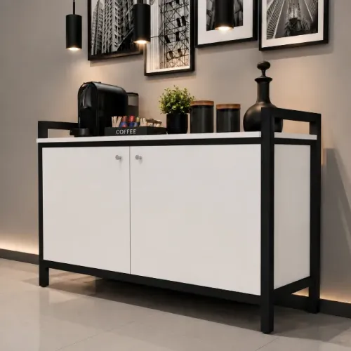 Armário Delluxe White Woods. Com Prateleiras Internas: L120cm x P40cm x A80cm