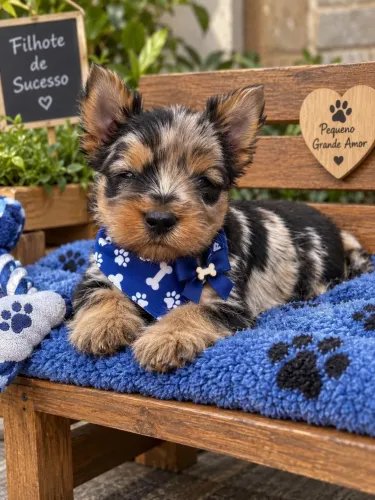 Filhotes de yorkshire mini black merle! Imperdível