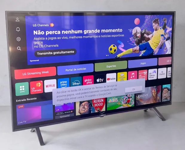 Smart TV 50" LG 4k UHD | Borda infinita | Lacrada | impecável | IA a5 GER6 | Entrego