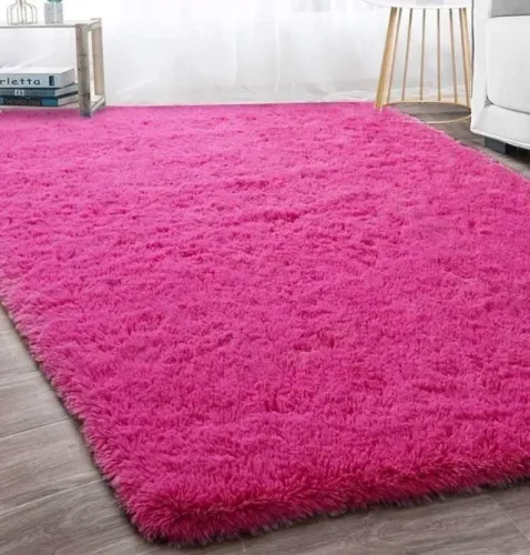 Tapete Rosa 1,50x1,00 Para Sala e Quarto