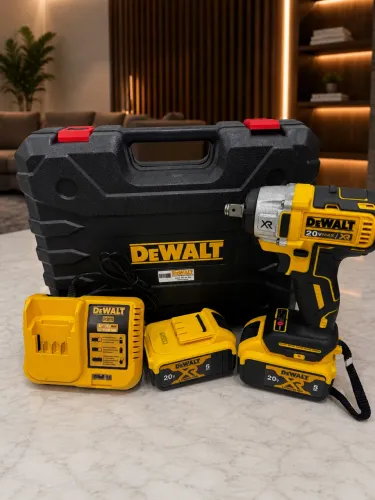 Chave de Impacto DeWALT 20V XR + 2 Baterias 5Ah + Maleta