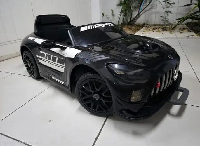 Mini Carro Elétrico Mercedes Benz GT3 Preto 12V
