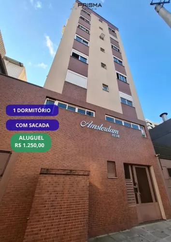 Res Amsterdan com elevador,1 dormitório, sacada e churrasqueira