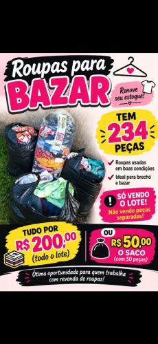 Roupas para bazar