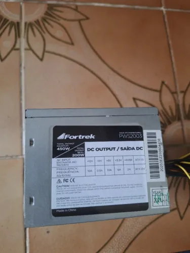 fonte 450w defeito