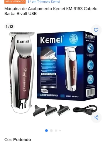 Máquina de corta cabelo kemei