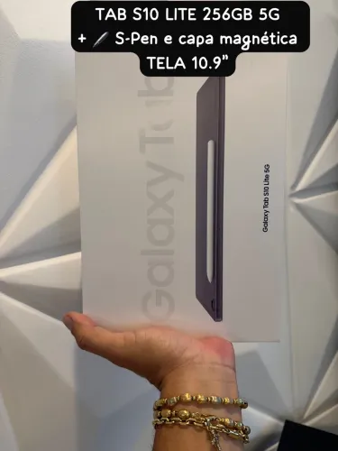Tablet Samsung Galaxy S10 LITE 256GB 5G + SPEN E CAPA MAGNÉTICA TELA 10.9 POLEGADAS 