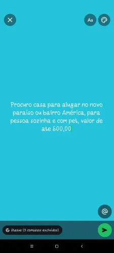 Estou a procura de casa no bairro América, novo paraíso ou Siqueira campos 