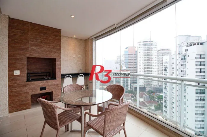 Apartamento com 3 dormitórios para alugar, 120 m² por R$ 11.500,00/mês - Gonzaga - Santos/