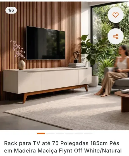 Rack para TV Off White